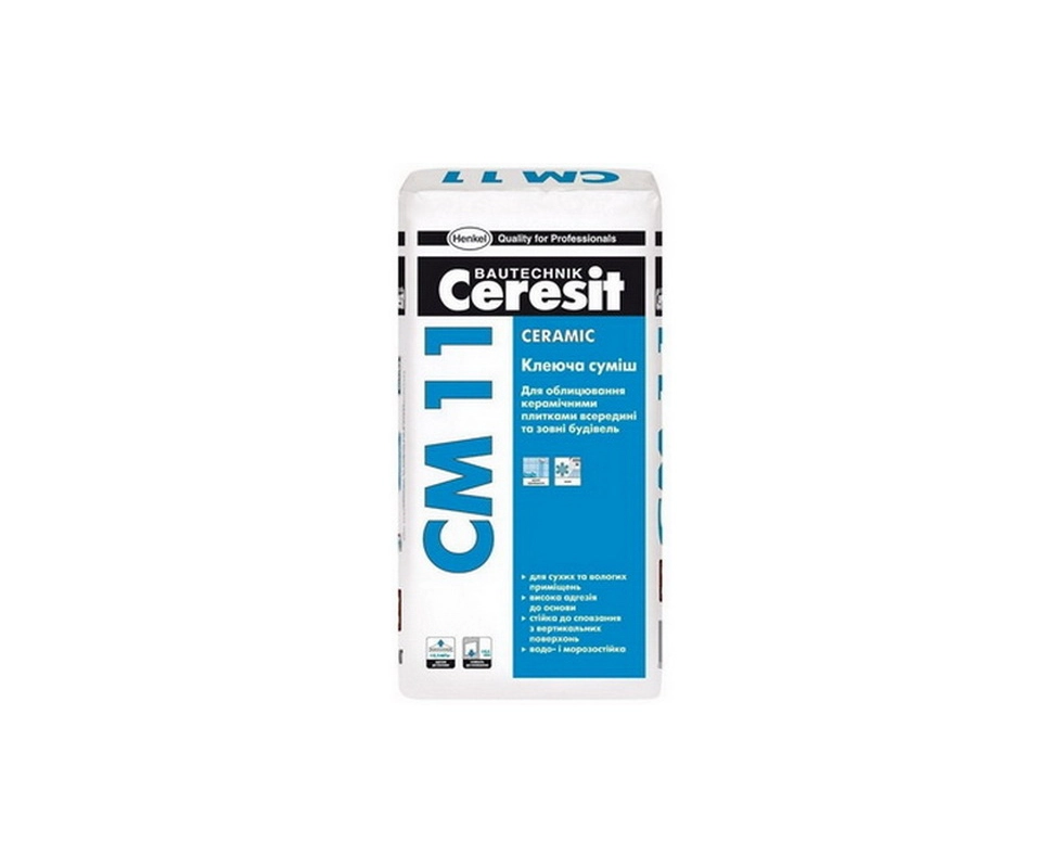 Купить Клей для плитки Ceresit CM11 PLUS 25кг                                                              